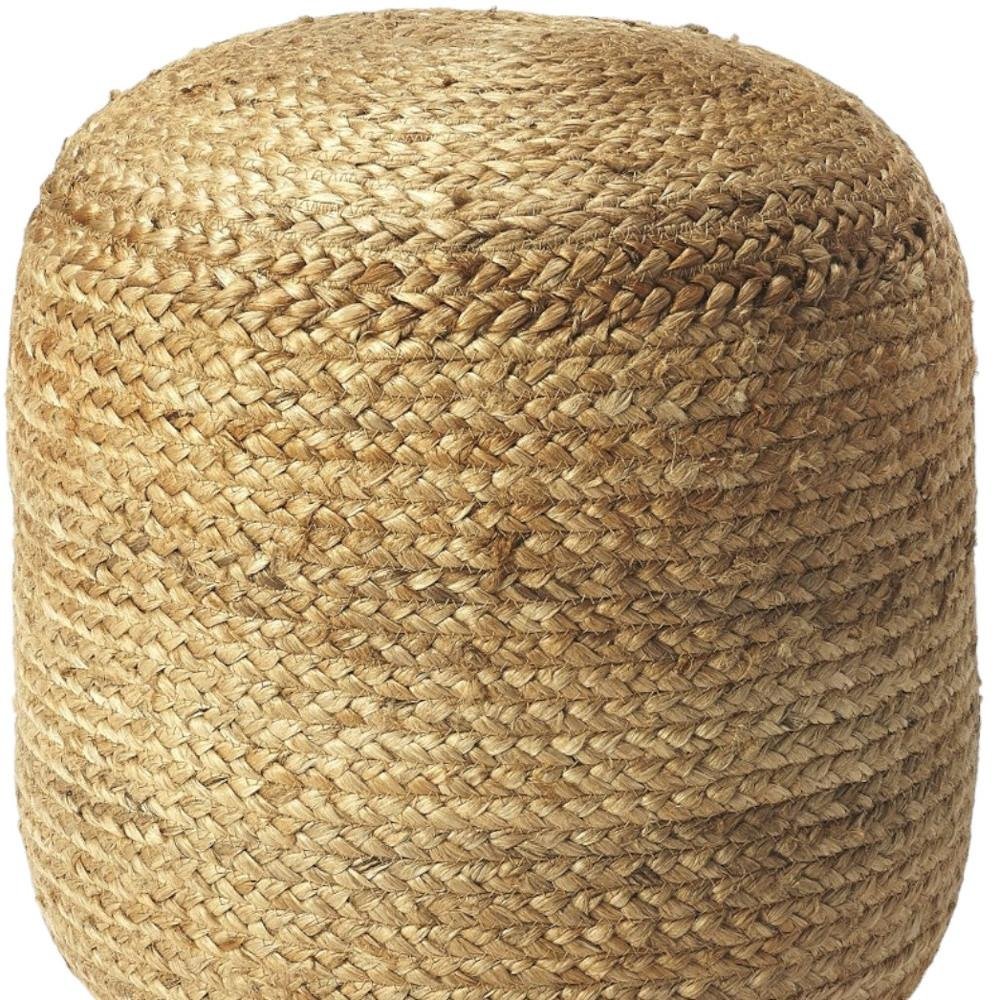 16" Jute Round Pouf Ottoman