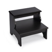 15" Dark Brown Solid and Manufactured Wood Step Stool