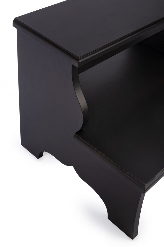15" Dark Brown Solid and Manufactured Wood Step Stool