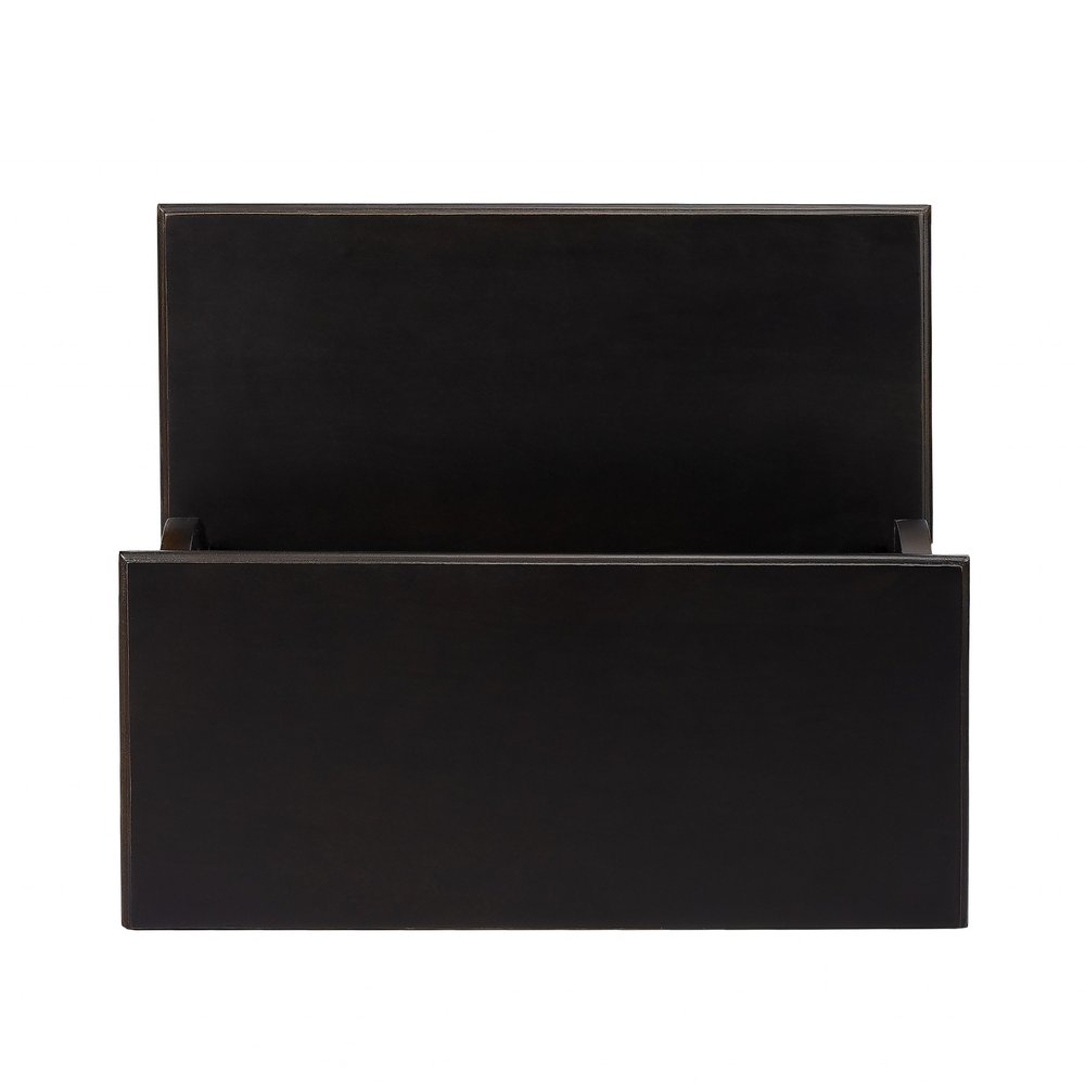 15" Dark Brown Solid and Manufactured Wood Step Stool