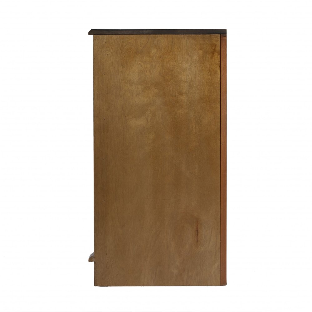 23" Brown Wood Corner Accent Cabinet