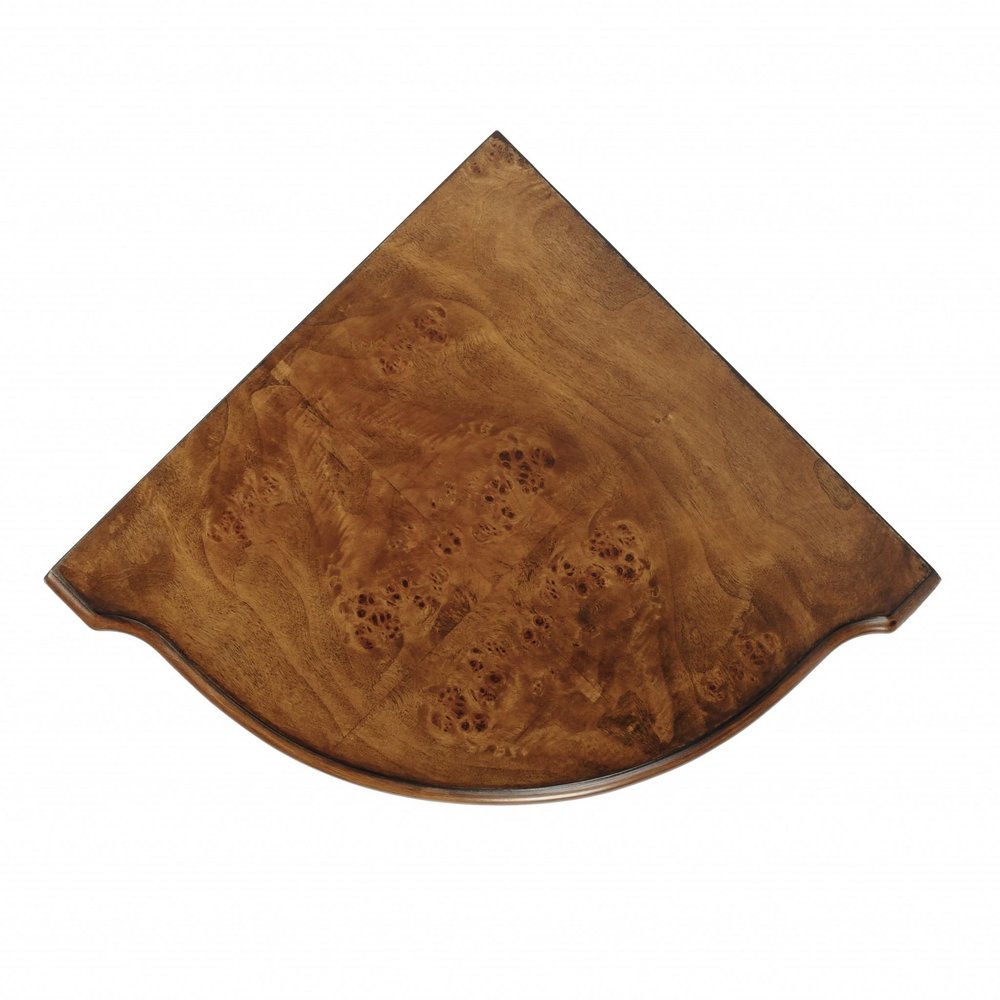 23" Brown Wood Corner Accent Cabinet