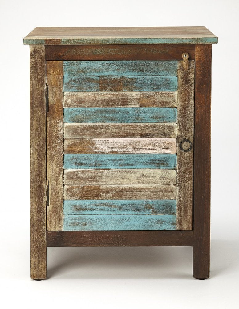 18" Brown Wood Accent Cabinet