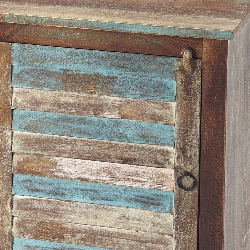 18" Brown Wood Accent Cabinet