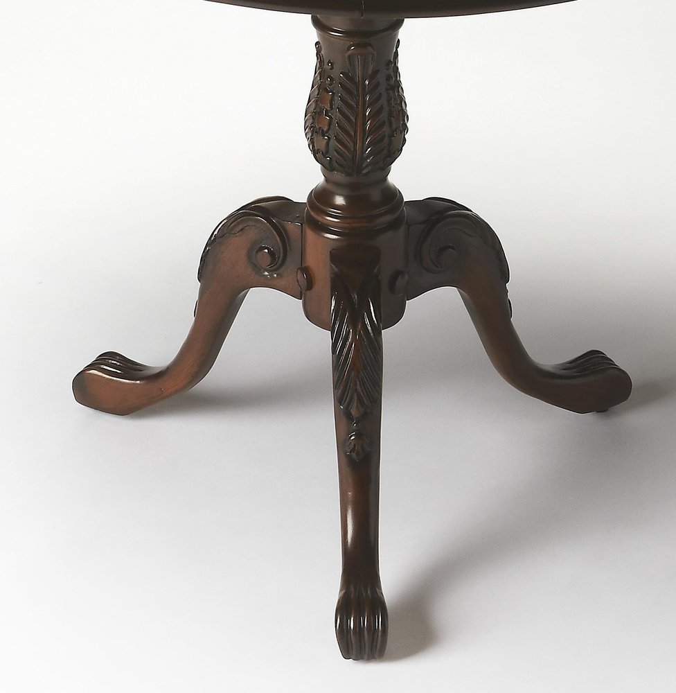 30" Brown Wood Round Coffee Table