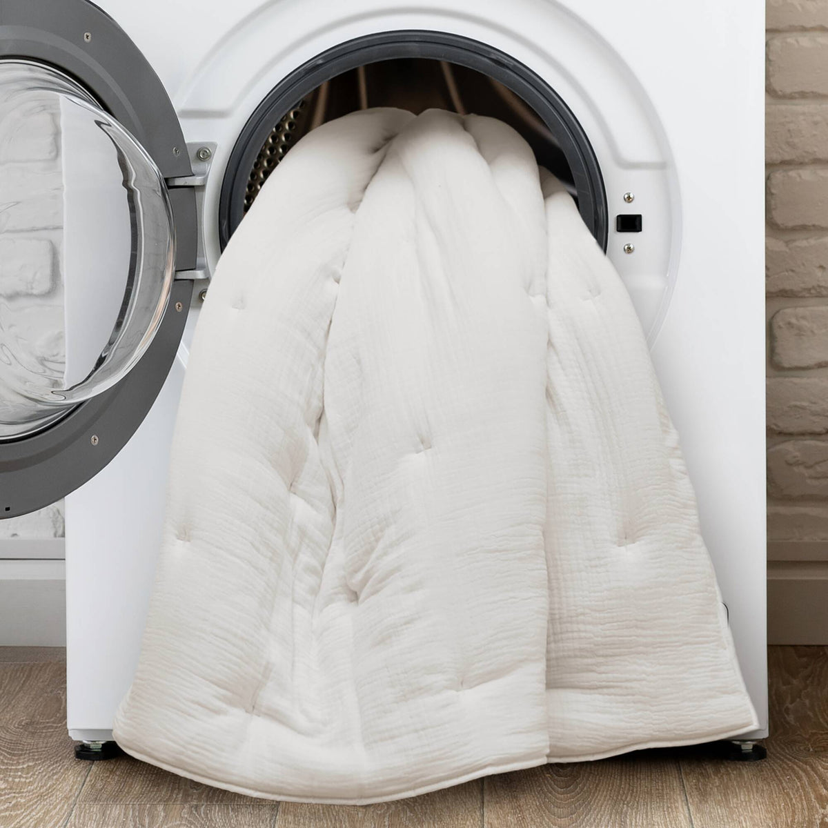 Breeze - Gauze Embroidered Euro Sham - White