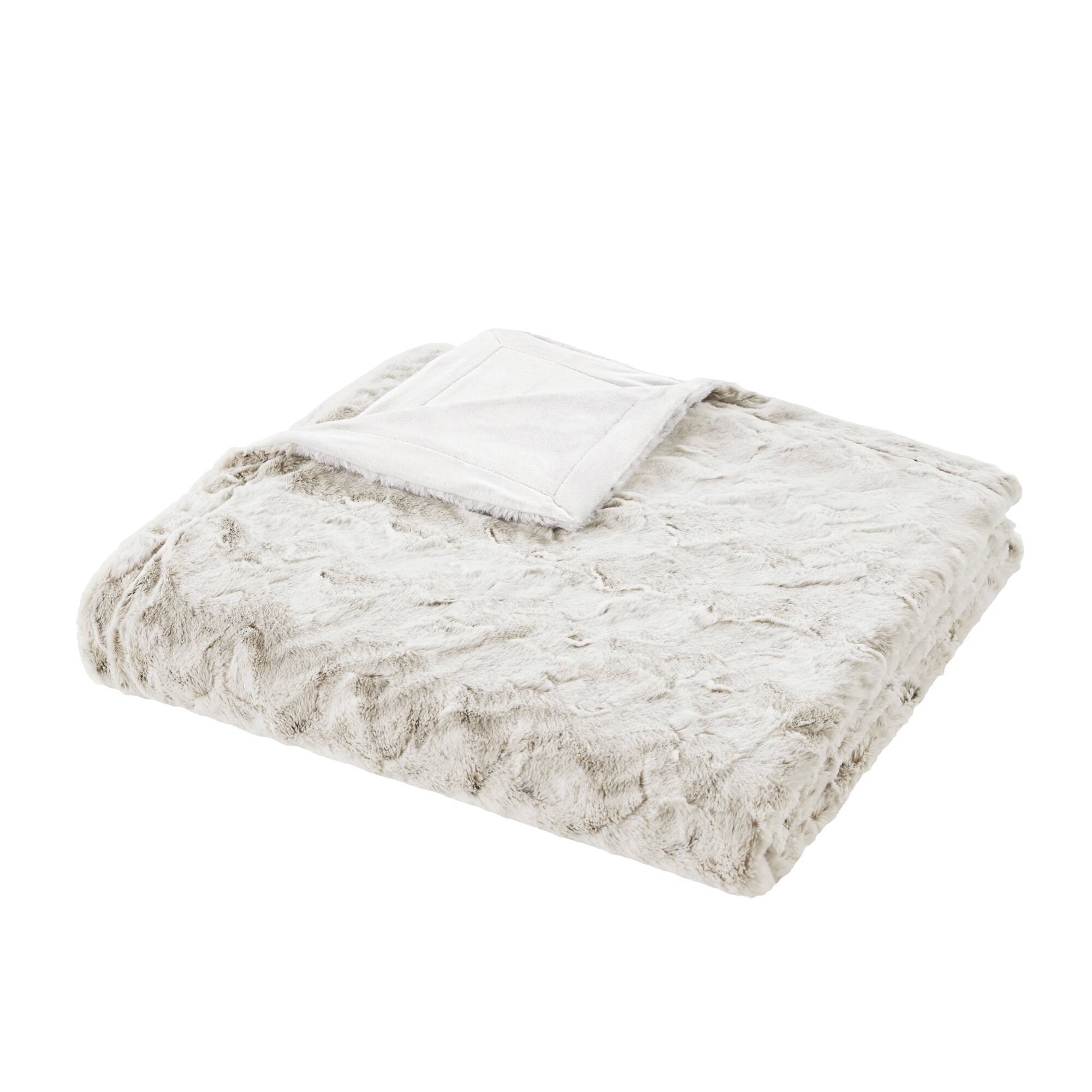 Zuri - 90" x 90" Blanket - Snow Leopard