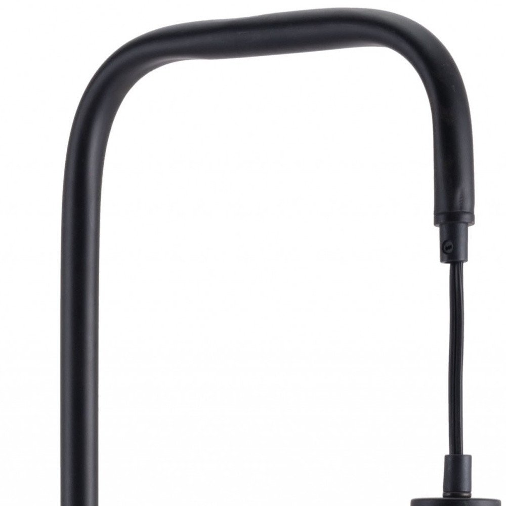 59" Black And White Steel LED Floor Lamp
