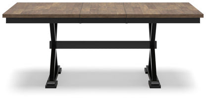 Wildenauer - Rectangular Dining Extension Table - Brown / Black