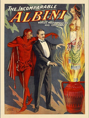 8.5" X 11" The Incomparable Albini Vintage Magic Poster Wall Art