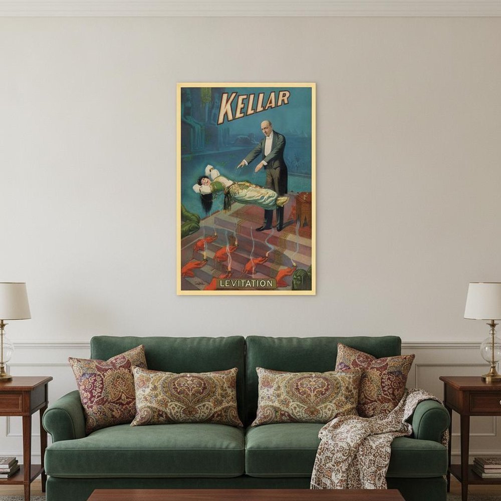 Kellar Levitation Vintage Magic Unframed Print Wall Art