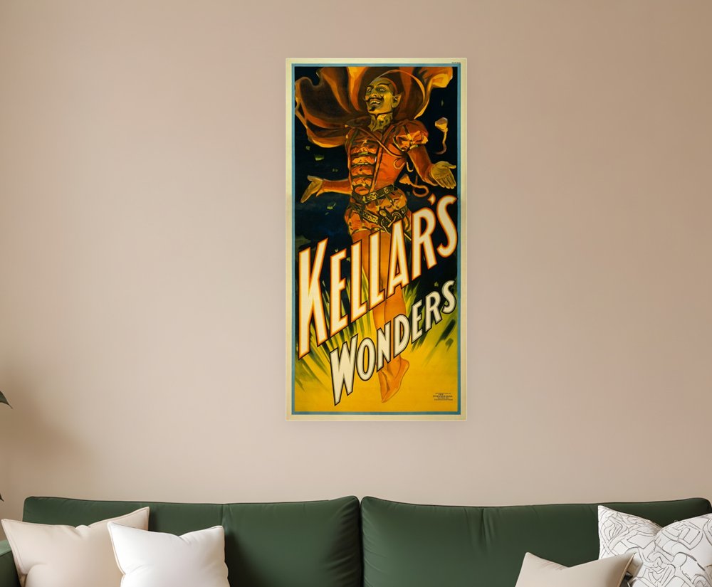 36" X 72" Keller's Wonders Vintage Magic Poster Wall Art