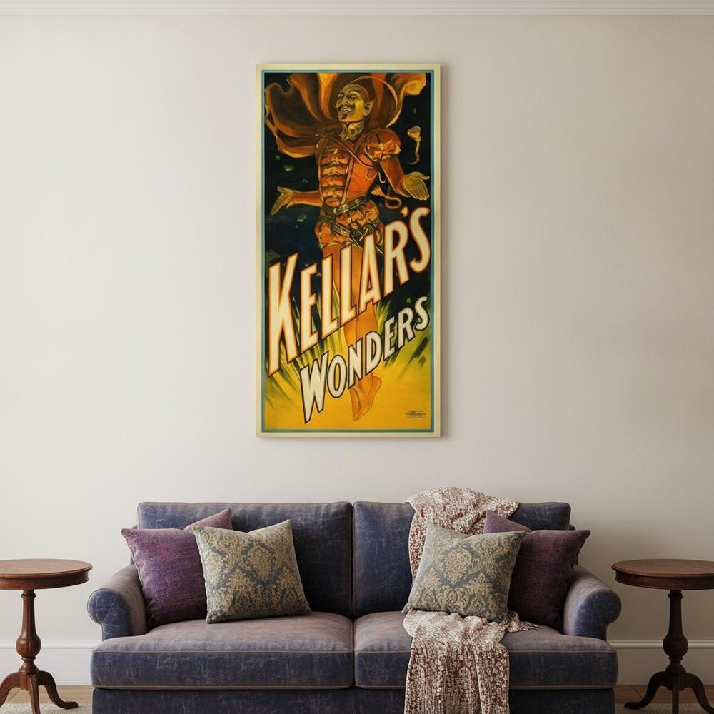 36" X 72" Keller's Wonders Vintage Magic Poster Wall Art