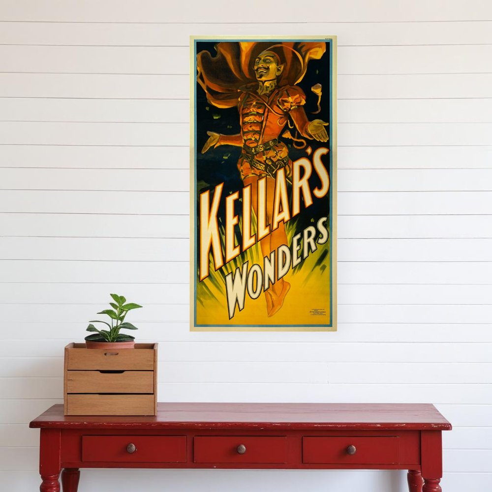 36" X 72" Keller's Wonders Vintage Magic Poster Wall Art