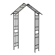 Garden Arch With Adjustable Width Climbing Plants Support - Black