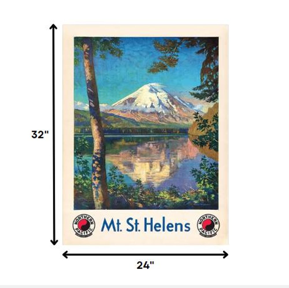 36" X 48" Mt. St. Helens C1920S Vintage Travel Poster Wall Art