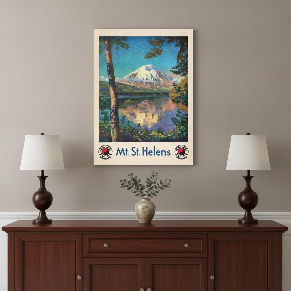 36" X 48" Mt. St. Helens C1920S Vintage Travel Poster Wall Art
