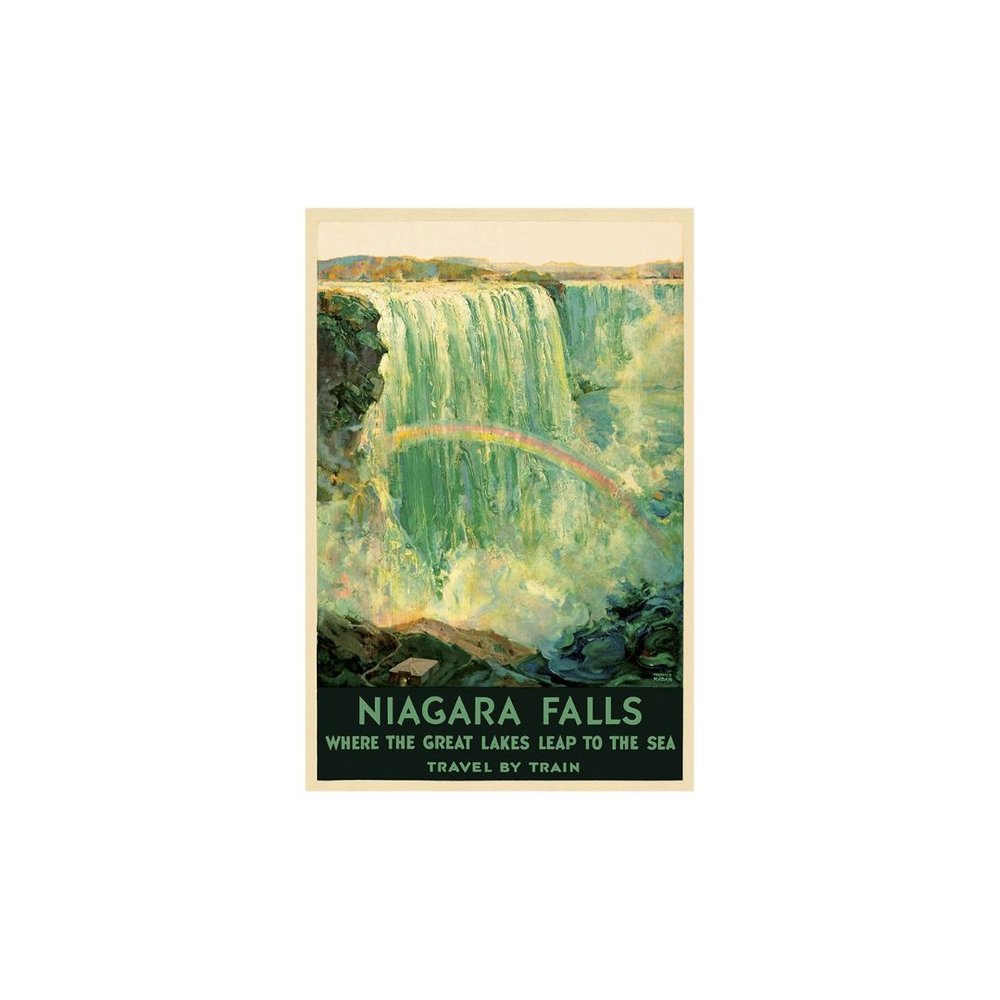 24" X 36" Niagra Falls New York C1920S Vintage Travel Poster Wall Art