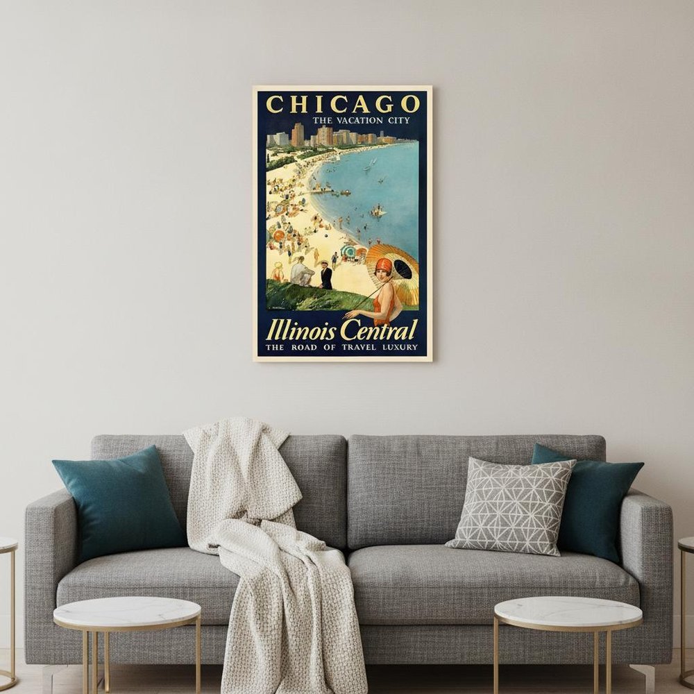 Vintage 1934 California Travel Unframed Print Wall Art