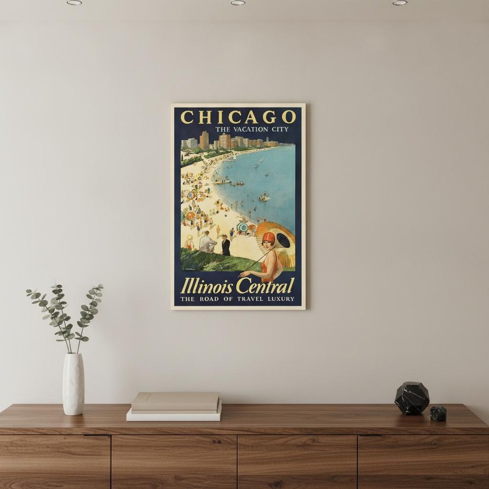 Vintage 1934 California Travel Unframed Print Wall Art