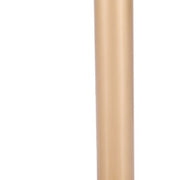 30" White and Gold Wood and Steel Pedestal End Table