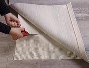 5' x 7' Ivory Striped Weave Non Slip Rug Pad