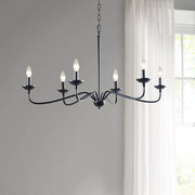 Brighton - 6-Light Farmhouse Chandelier - Matte Black