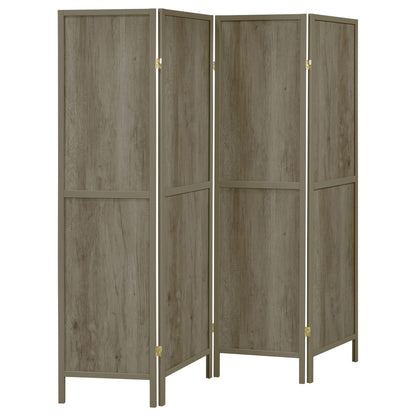 4 Panel Folding Screen - Gray