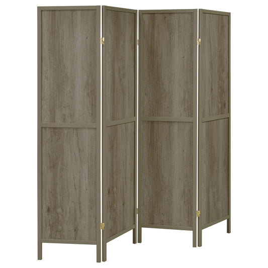 4 Panel Folding Screen - Gray