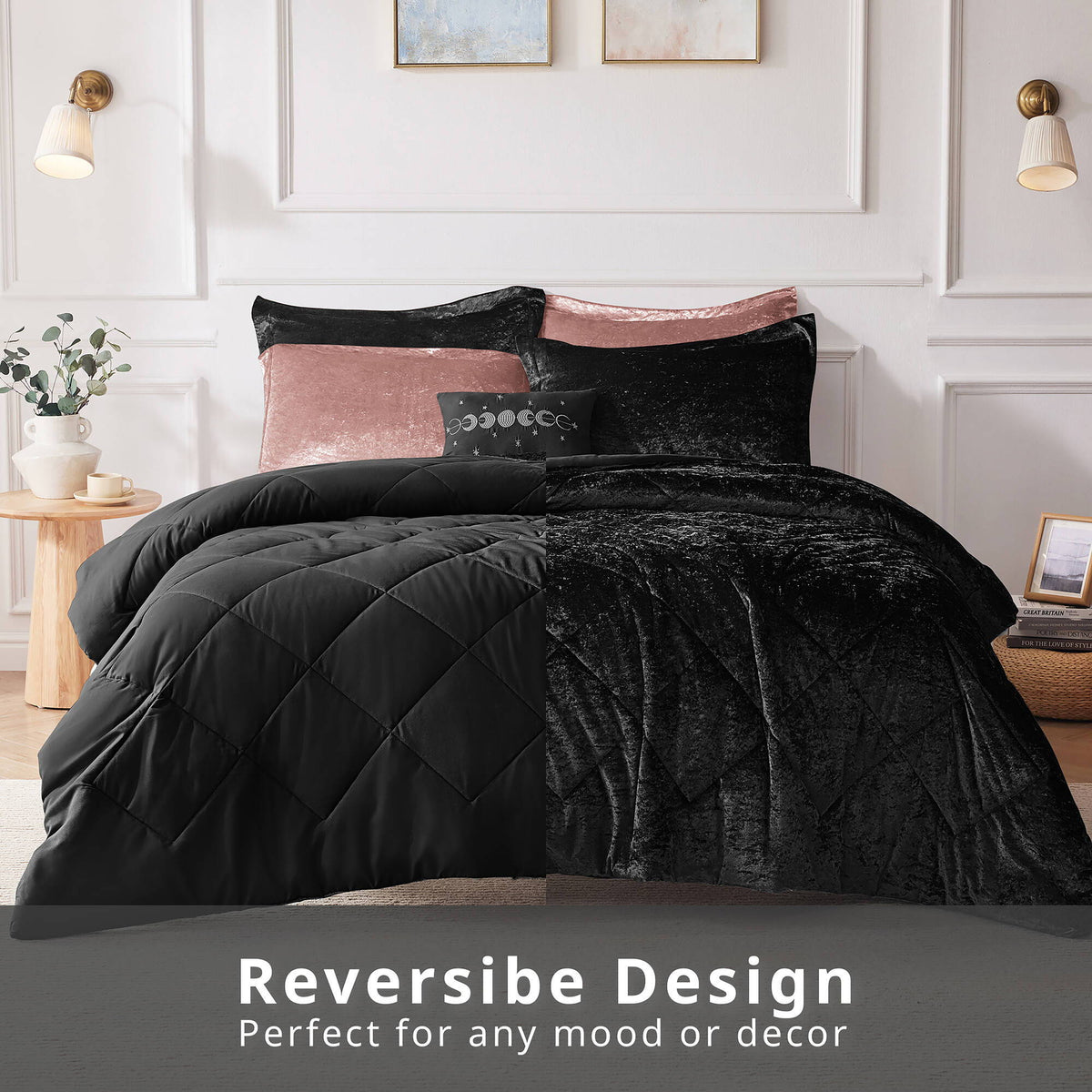 Felicia - Comforter Set - Black