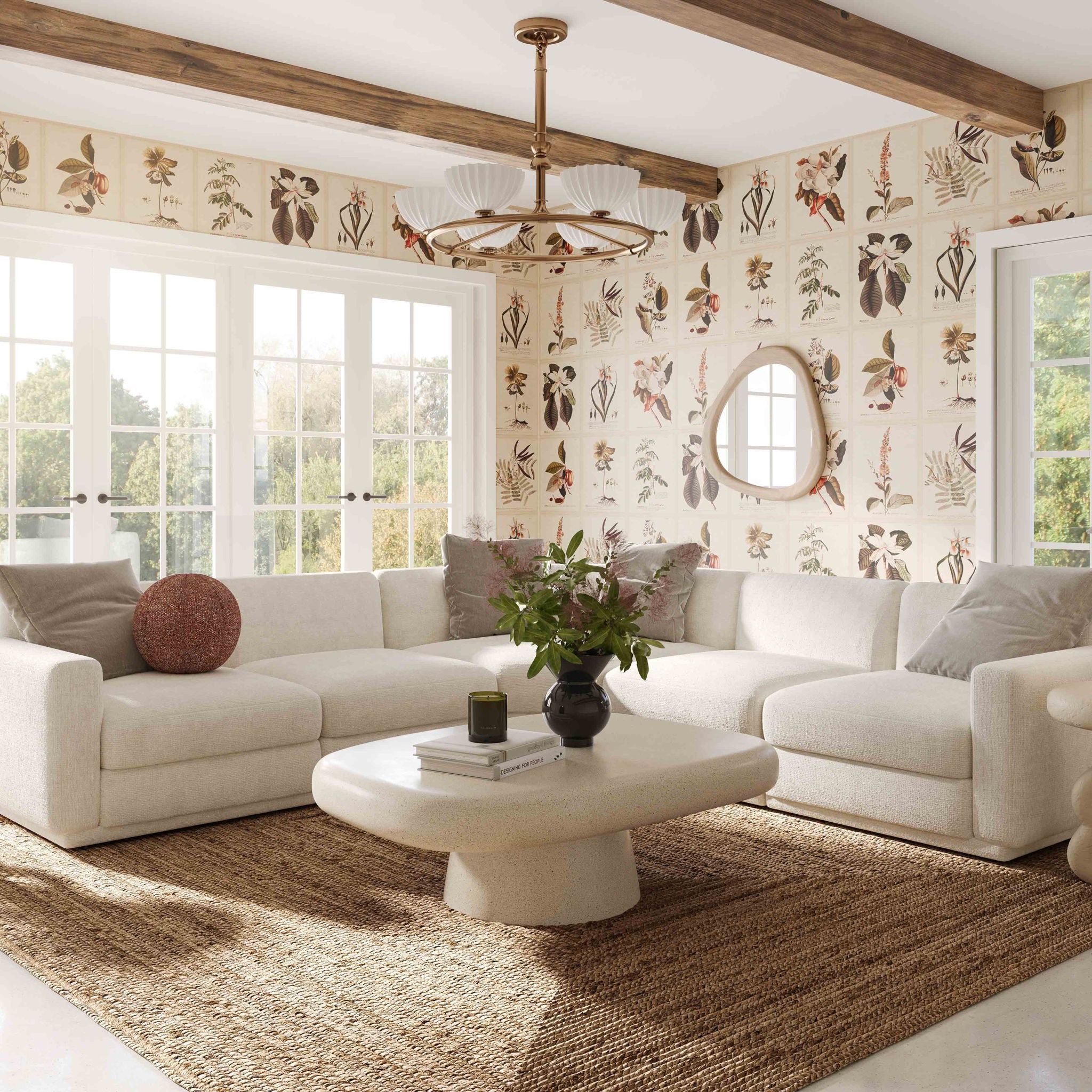 Perry - Modular L-Sectional - Cream