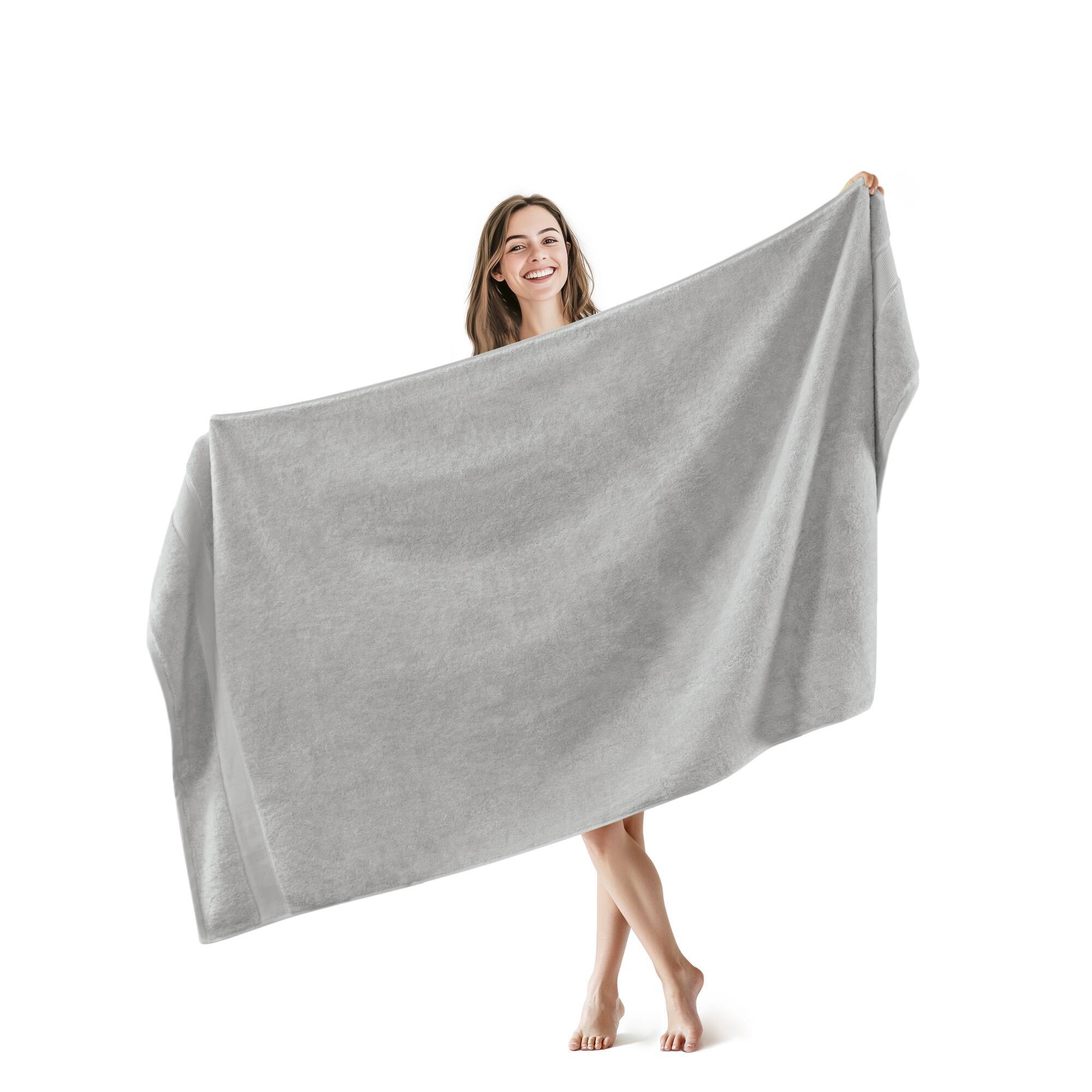 800GSM - 8 Piece Antimicrobial Towel Set - Silver