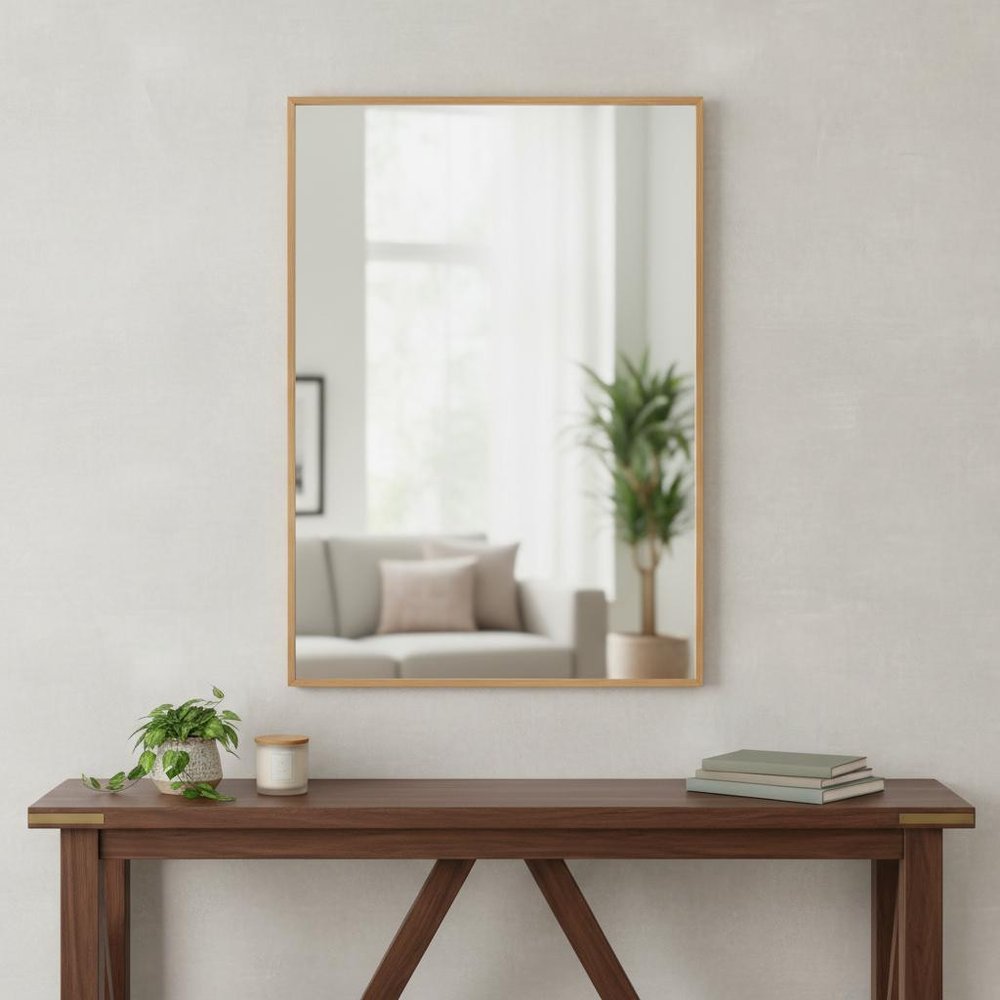 36" Silver Metal Accent Mirror