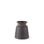 6" Brown Abstract Cylinder Ceramic Table Vase