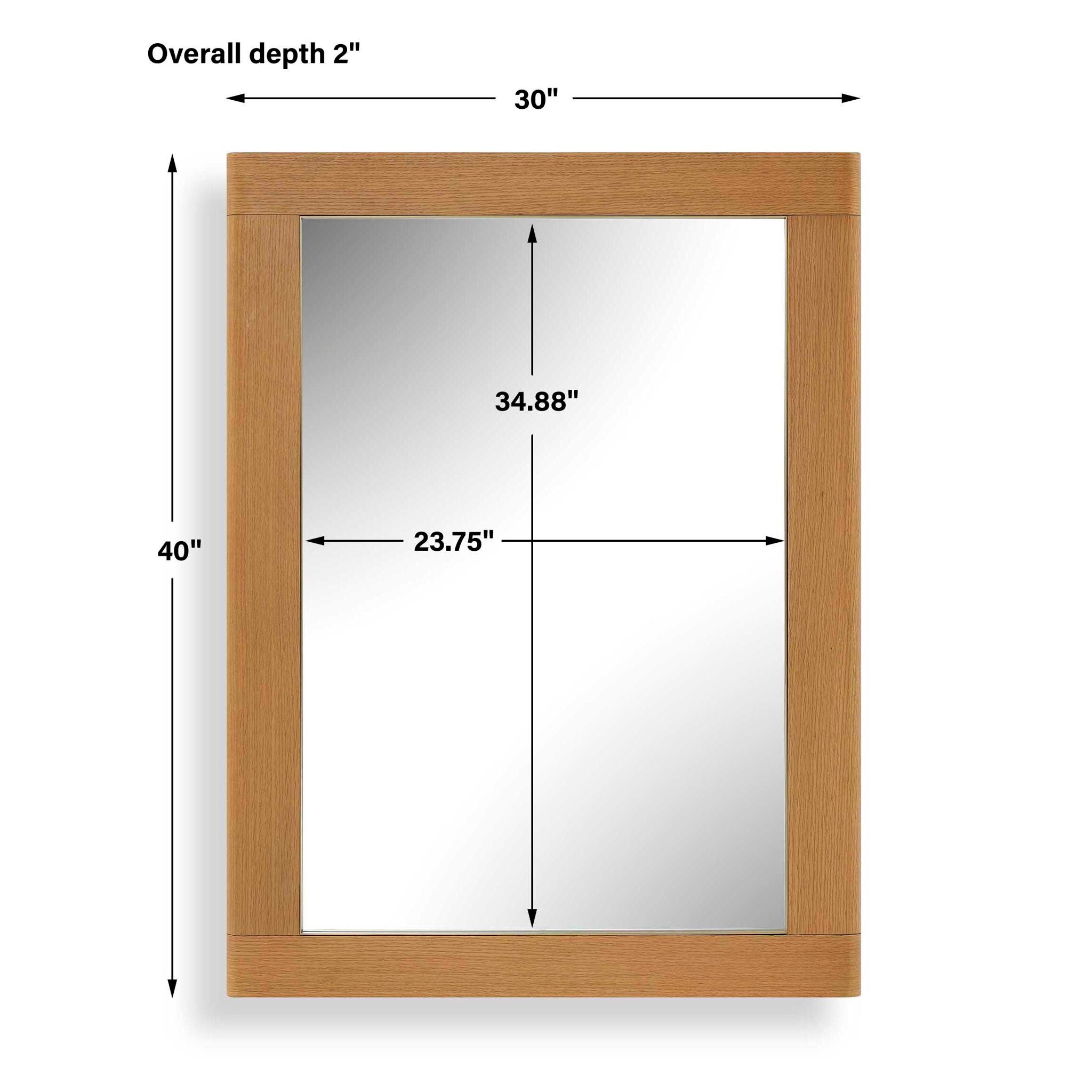 Bishop - Gunstock Oak Mirror - Woodtone