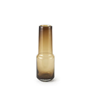 12" Brown Cylinder Crystal Glass Table Vase