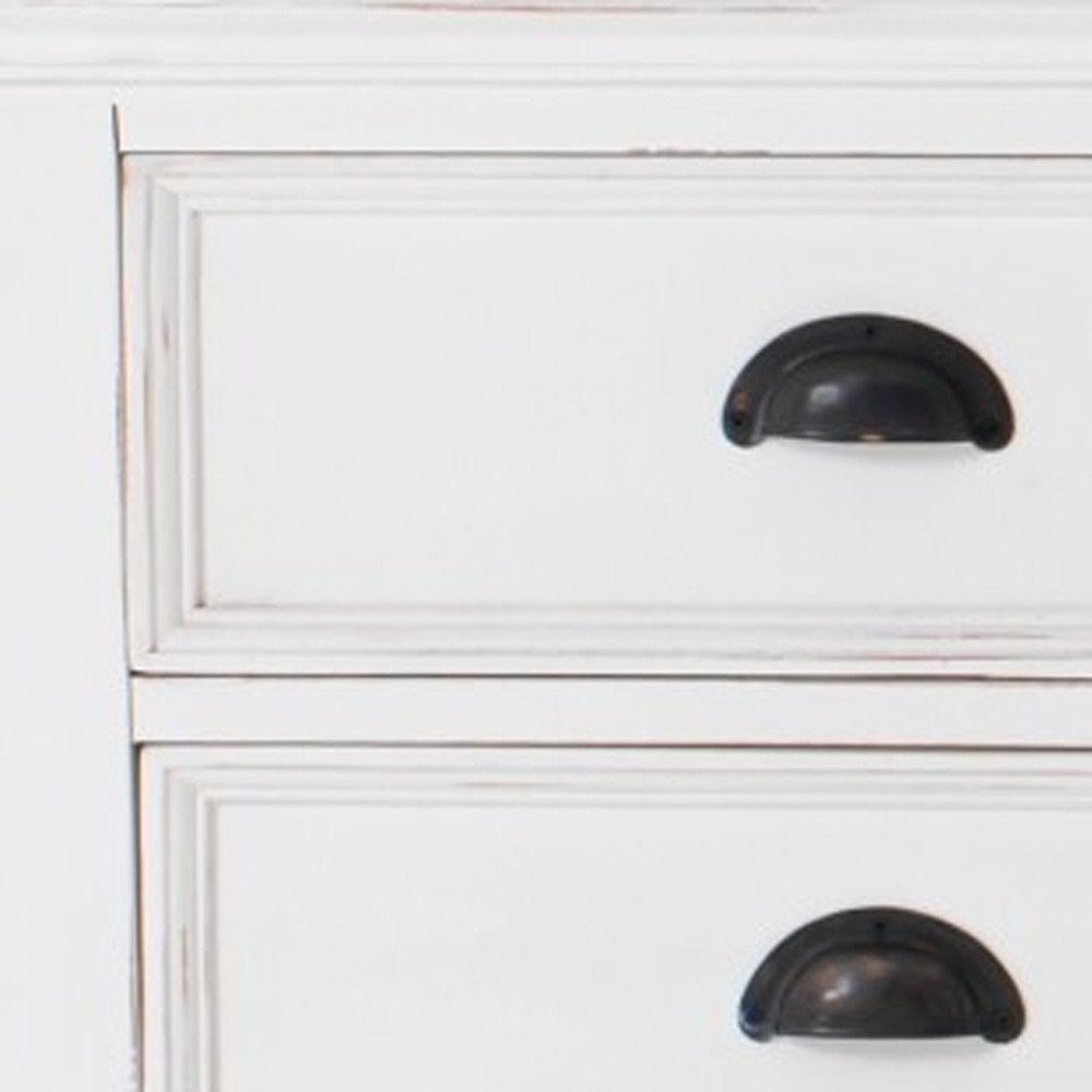 71" Brown And White Solid Wood Cabinet_Enclosed storage TV Stand