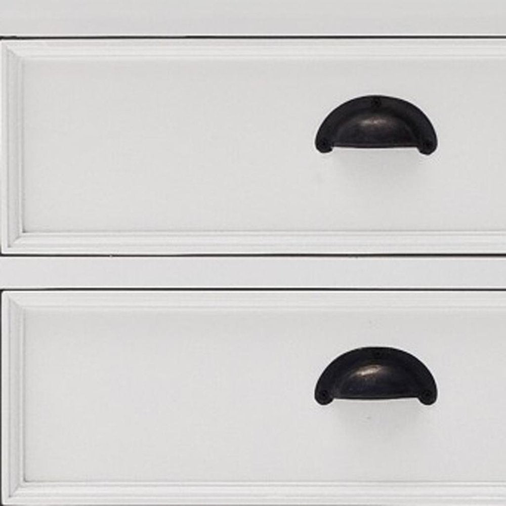71" Classic White Entertainment Unit with Two Drawers