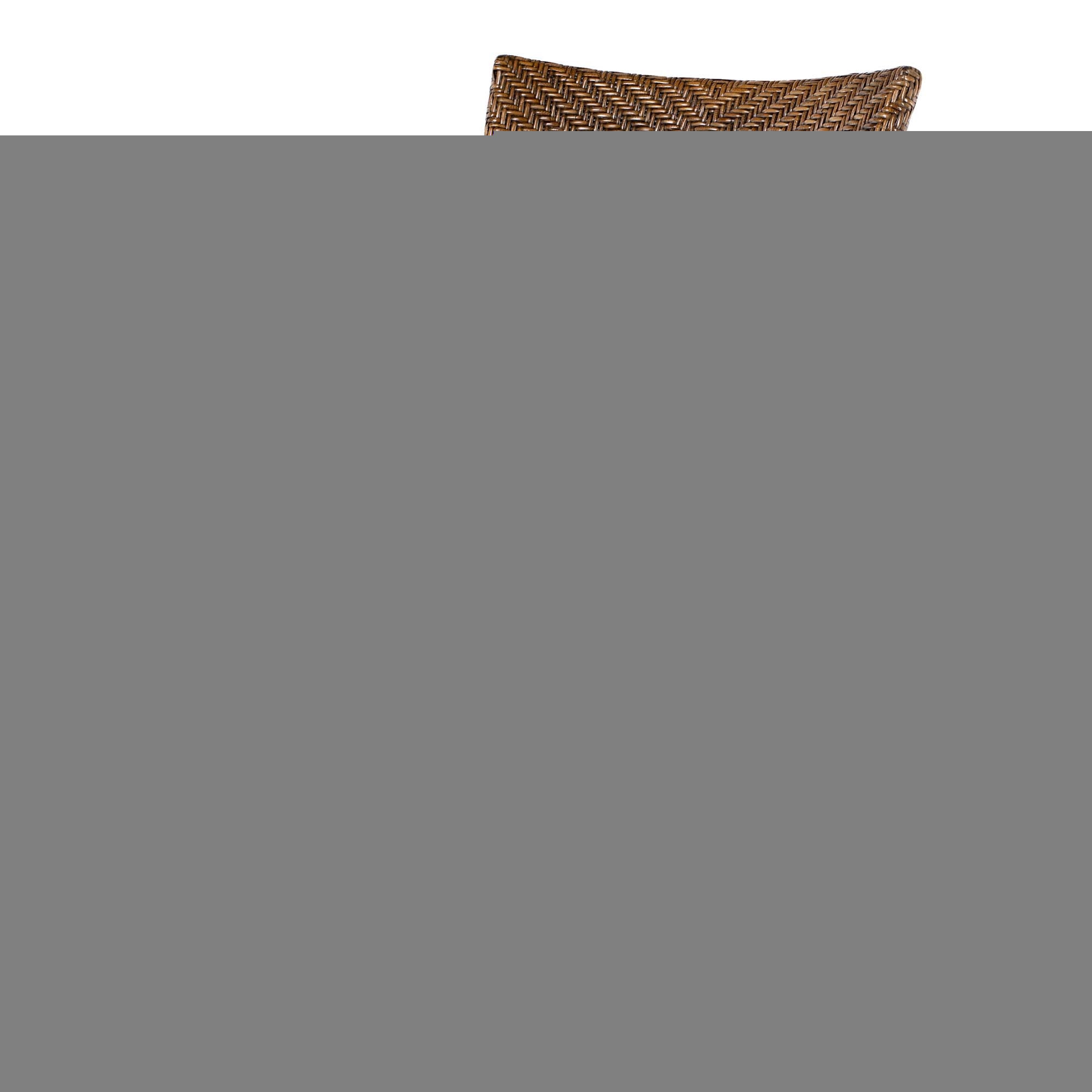 Set of Two Natural Rattan Open Back Dining Arm Chairs