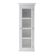 75" White Solid Wood Single Door Pantry Or Storage Closet