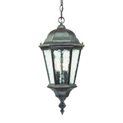 Two Light Antique Black Carousel Lantern Hanging Light
