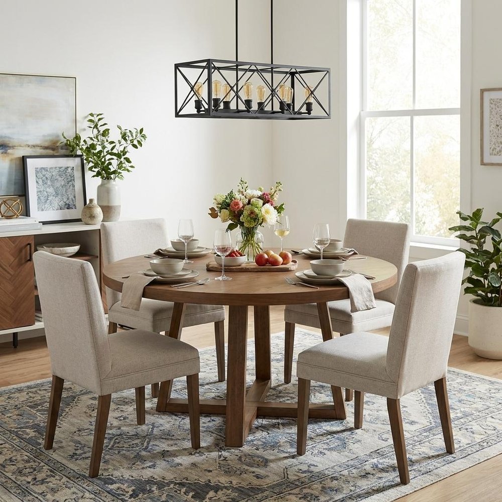 Brooklyn 8-Light Matte Black Island Pendant With Metal Framework Shade
