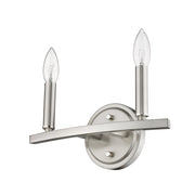 7" Silver Metal Vanity Flush Mounted Sconce