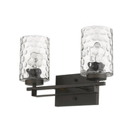 10" Black And Clear Metal Vanity Flush Mounted Sconce
