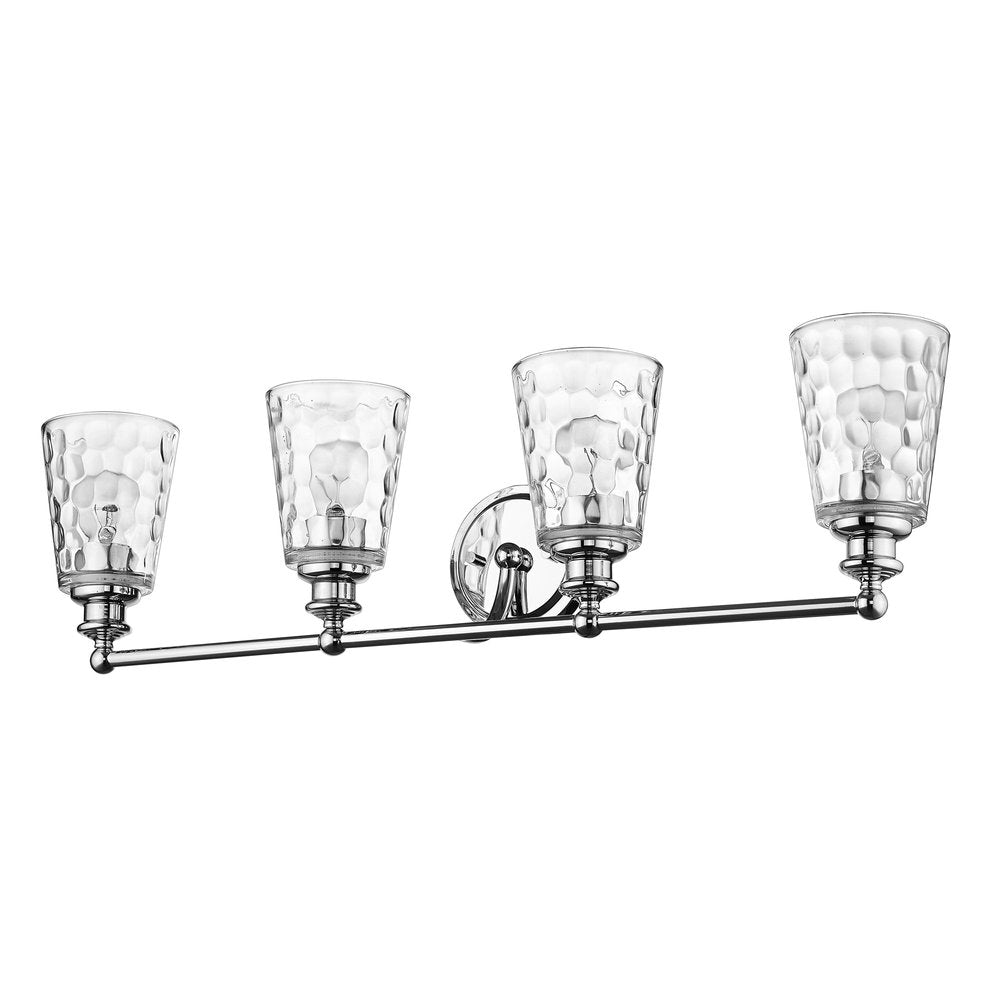 9" Silver And Clear Metal and Glass Vanity Flush Mounted Sconce