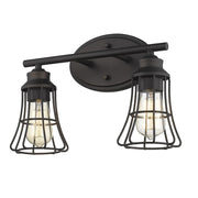 9" Bronze Metal Vanity Flush Mounted Sconce
