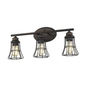 9" Bronze Metal Vanity Flush Mounted Sconce