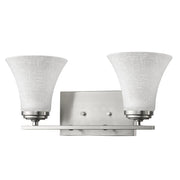 8" Silver And White Metal and Glass Vanity Flush Mounted Sconce