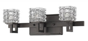 6" Black And Clear Metal Vanity Flush Mounted Sconce