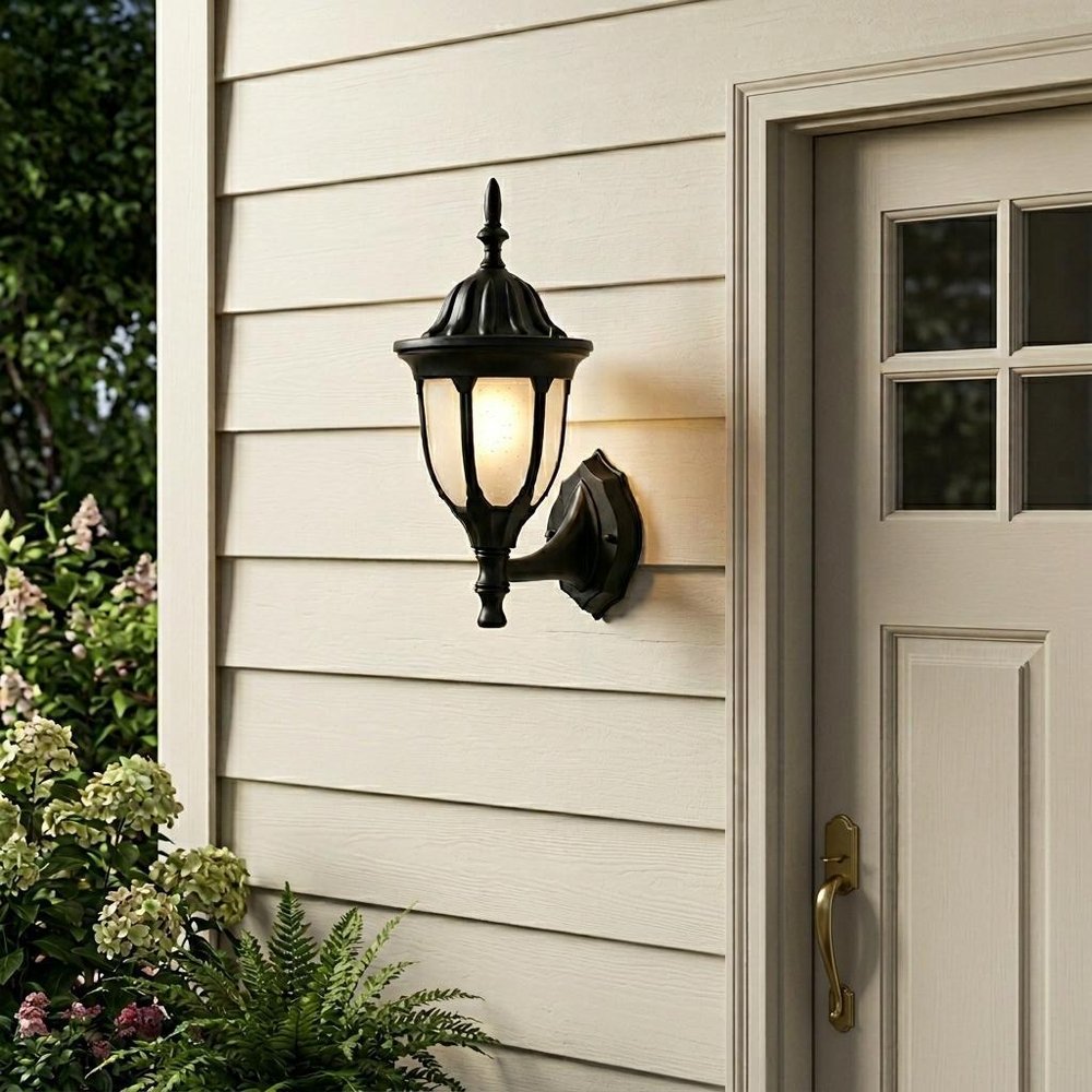 Matte Black Lamp Shape Swing Arm Wall Light